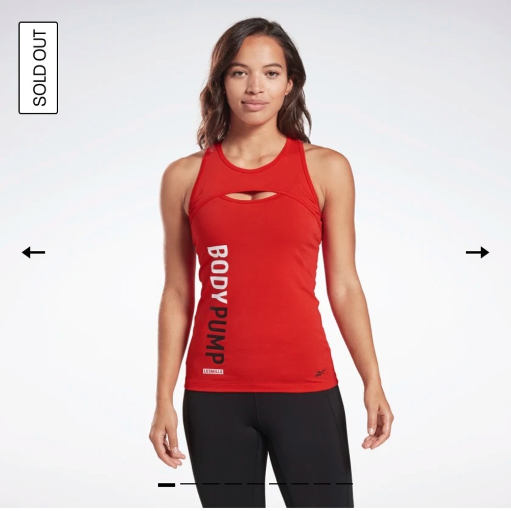 Les Mills Reebok BODYPUMP red tank - NWOT S